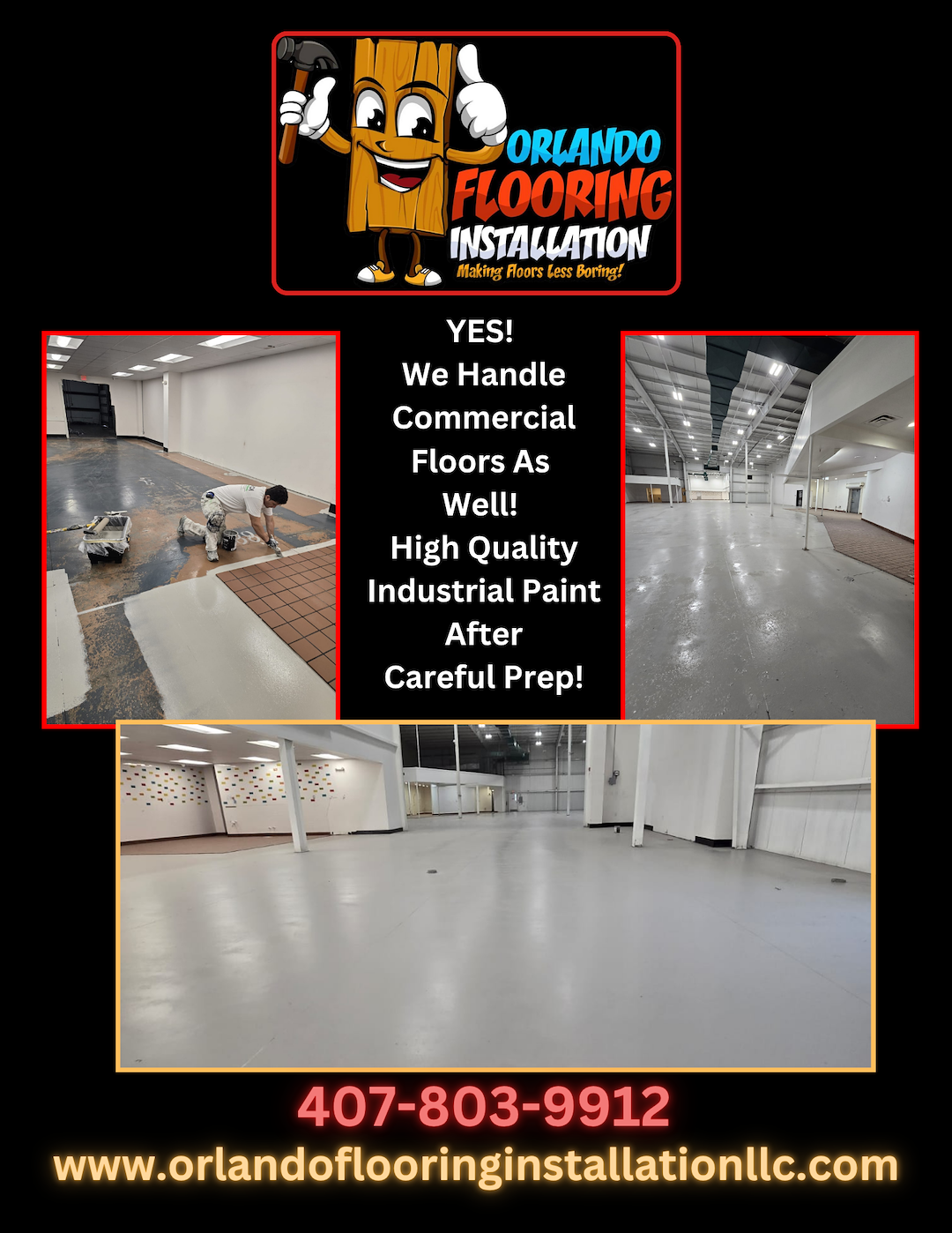 Commercial Flooring Project – Concrete Restoration & Industrial Paint in Central Florida